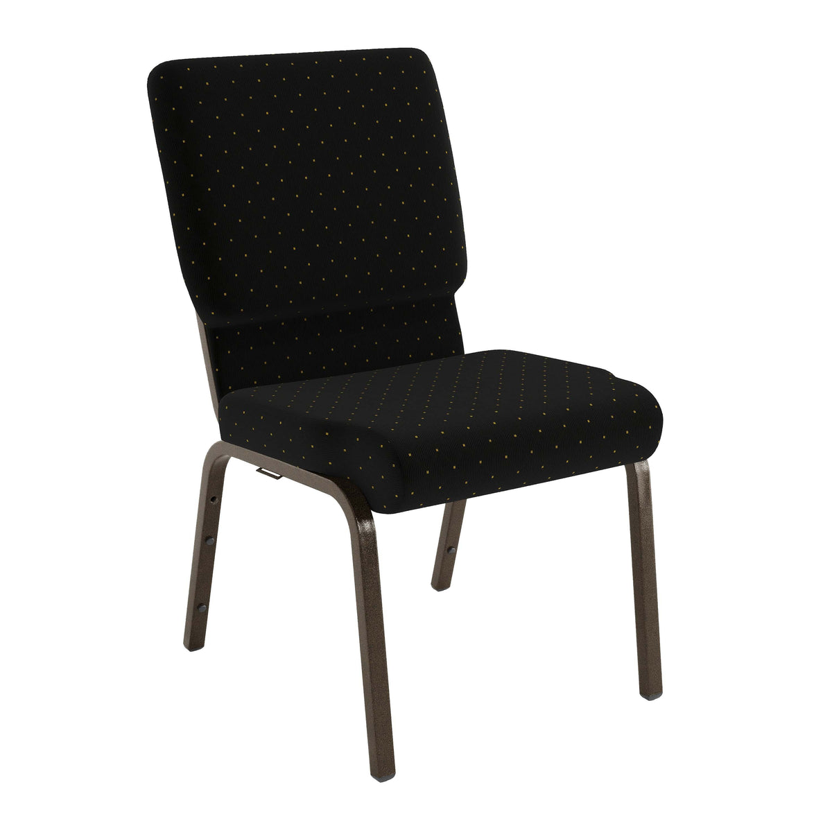 Flash Furniture Church Chair, 18 1/2" Wide - Black Dot Patterned