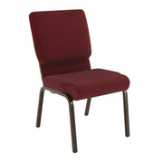 Flash Furniture Church Chair, 18 1/2" Wide - Burgundy Patterned