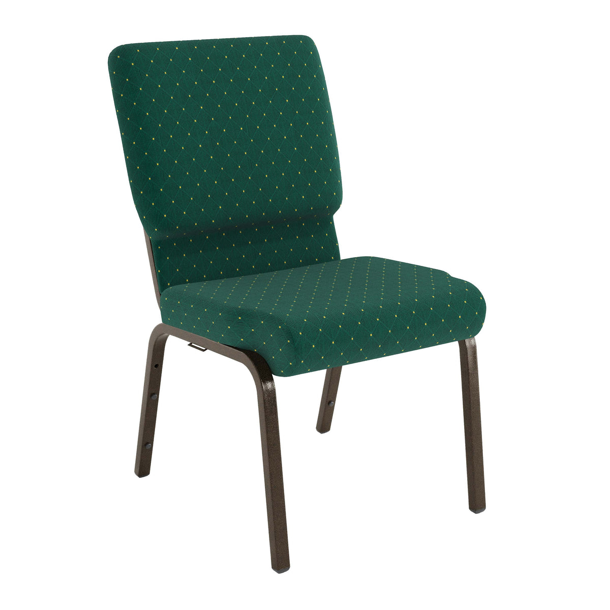 Flash Furniture Church Chair, 18 1/2" Wide - Green Dot Patterned