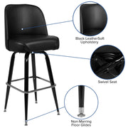 Flash Furniture XU-F-125-GG Bar Stool, 18 1/2" Wide, Black - photo 3