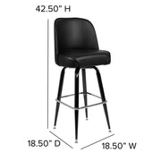 Flash Furniture XU-F-125-GG Bar Stool, 18 1/2" Wide, Black - photo 4