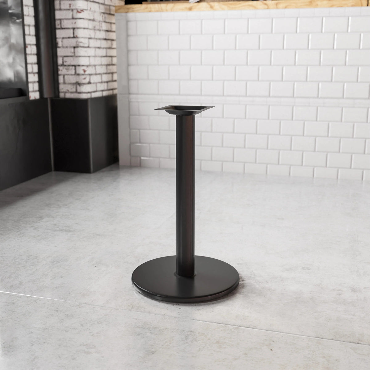 Flash Furniture XU-TR18-SLV-GG Beverly Cast Iron Table Base, 500 lb. Capacity, Silver - photo 2