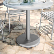 Flash Furniture XU-TR18-SLV-GG Beverly Cast Iron Table Base, 500 lb. Capacity, Silver - photo 5