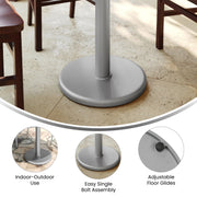 Flash Furniture XU-TR18-SLV-GG Beverly Cast Iron Table Base, 500 lb. Capacity, Silver - photo 6
