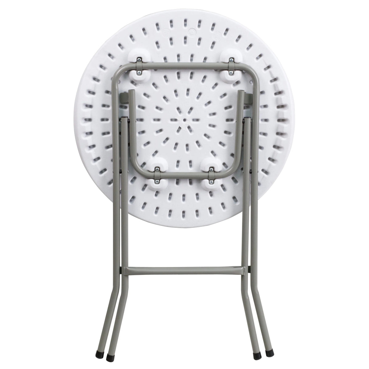 Flash Furniture DAD-YCZ-80R-1-SM-GW-GG Folding Table, 24" Diameter, White - photo 6
