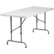 Flash Furniture RB-3072ADJ-GG Folding Table, 30" x 72", White - Default Title