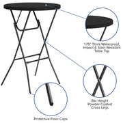 Flash Furniture DAD-YCZ-80R-2-BAR-GW-GG Folding Table, 31 1/4" Diameter, White - photo 2