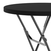 Flash Furniture DAD-YCZ-80R-2-BAR-GW-GG Folding Table, 31 1/4" Diameter, White - photo 5