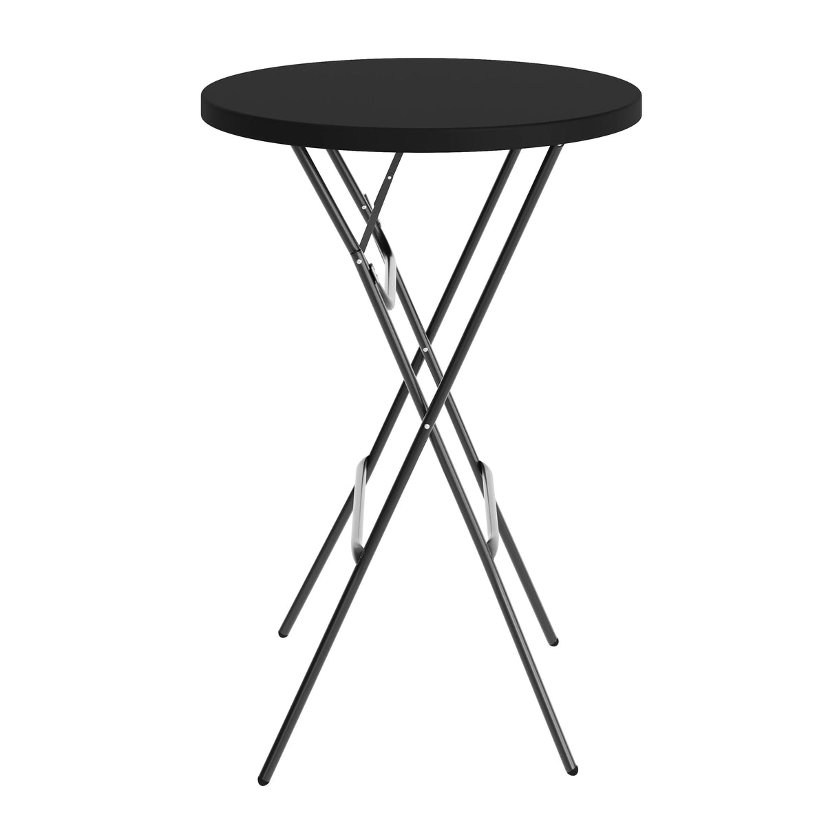 Flash Furniture DAD-YCZ-80R-2-BAR-GW-GG Folding Table, 31 1/4" Diameter, White - photo 6