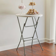 Flash Furniture DAD-YCZ-80R-2-BAR-GW-GG Folding Table, 31 1/4" Diameter, White - photo 8