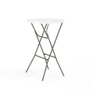 Flash Furniture DAD-YCZ-80R-2-BAR-GW-GG Folding Table, 31 1/4" Diameter, White - Default Title