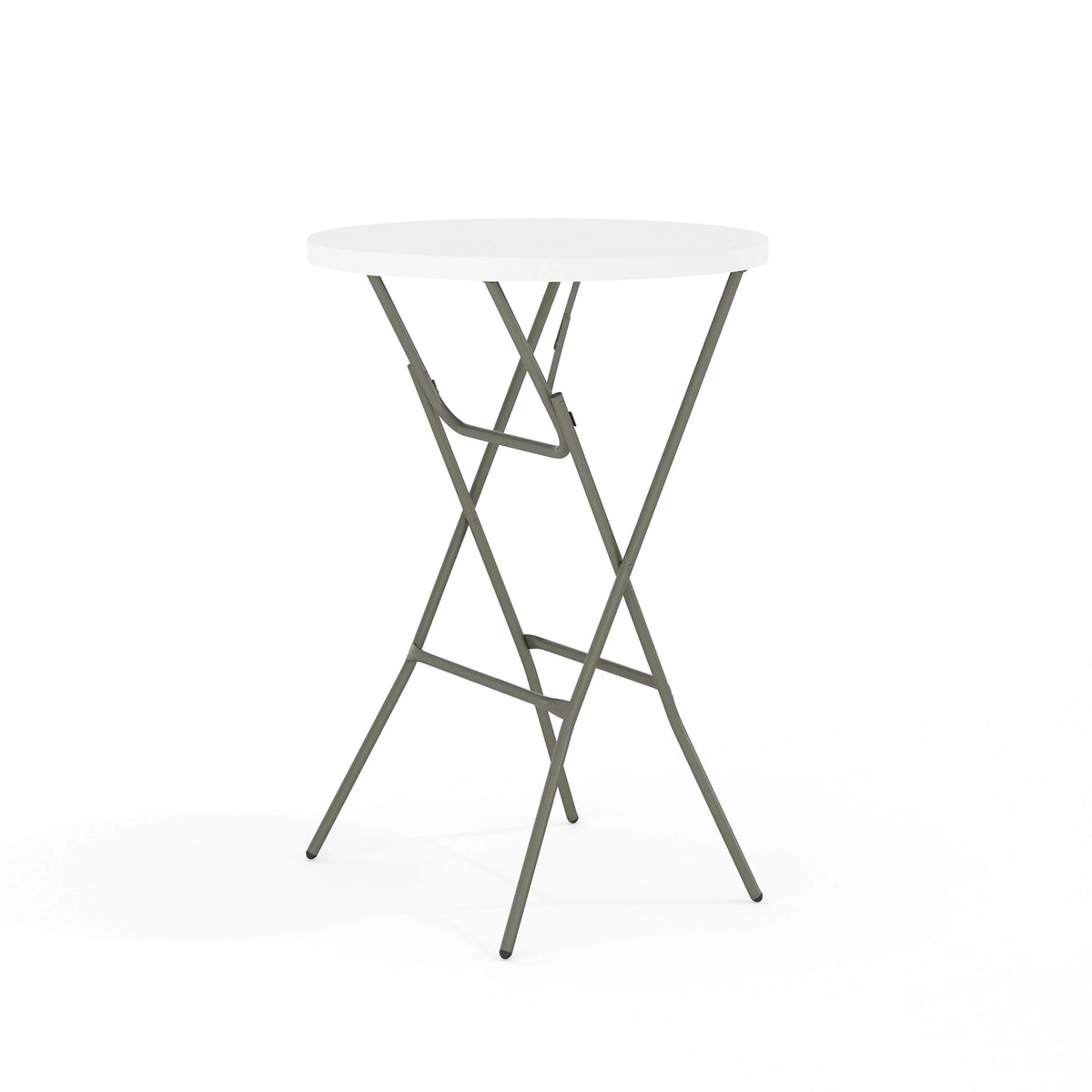 Flash Furniture DAD-YCZ-80R-2-BAR-GW-GG Folding Table, 31 1/4" Diameter, White - Default Title