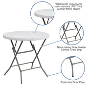 Flash Furniture DAD-YCZ-80R-GW-GG Folding Table, 31 1/2" Diameter, White - photo 3