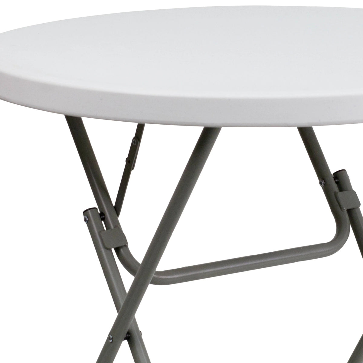 Flash Furniture DAD-YCZ-80R-GW-GG Folding Table, 31 1/2" Diameter, White - photo 6