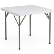 Flash Furniture DAD-YCZ-86-GG Folding Table, 34 1/2" x 34 1/2", White - Default Title