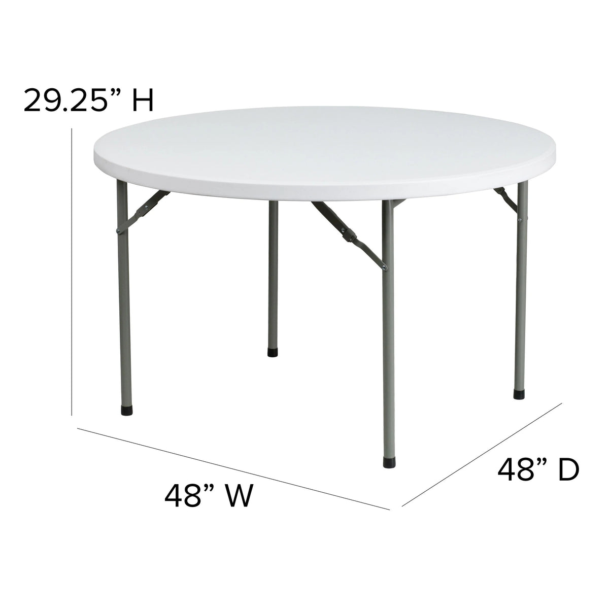 Flash Furniture DAD-YCZ Folding Table, White - photo 3