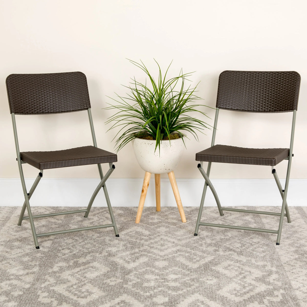 Flash Furniture DAD-YCZ-61-GG Folding Chair, 18" Wide, Brown - photo 2