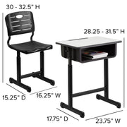 Flash Furniture YU-YCX-046-09010-GG Chair, 23 5/8" x 17 3/4", Black - photo 4