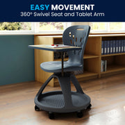 Flash Furniture YU-YCX-019-BK-GG Desk Chair, 45" Wide, Black - photo 5