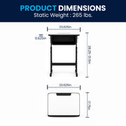 Flash Furniture YU-YCY-046-GG Desk, 23 5/8" x 17 3/4", Black - photo 2
