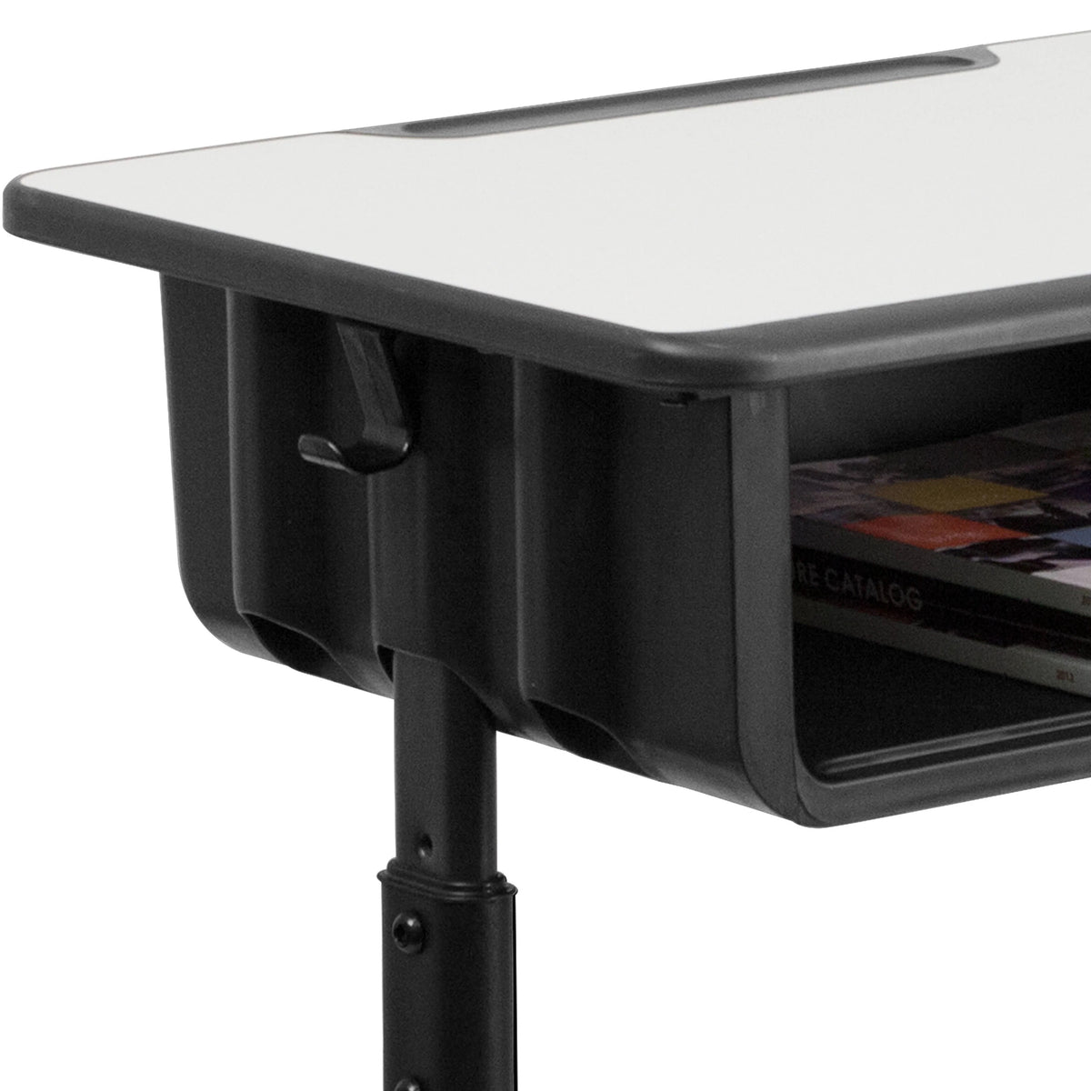 Flash Furniture YU-YCY-046-GG Desk, 23 5/8" x 17 3/4", Black - photo 4