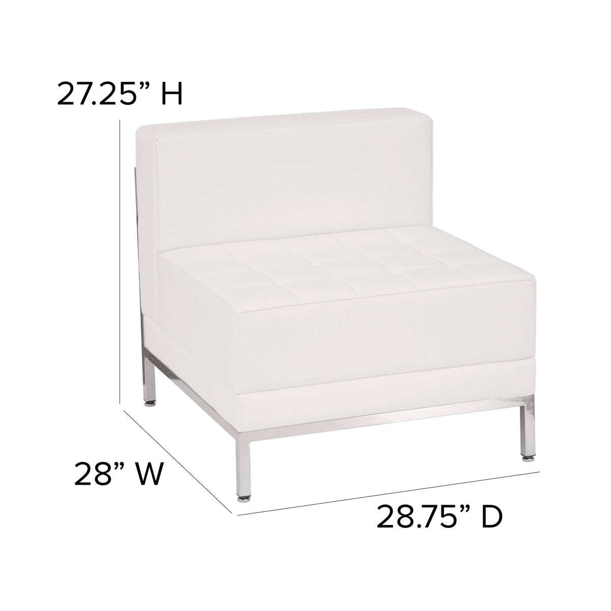 Flash Furniture ZB-IMAG-MIDDLE-GY-GG Chair, 28" Wide, Gray - photo 3