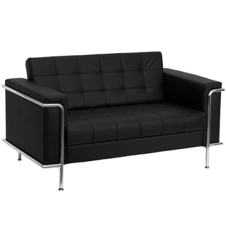 Flash Furniture ZB-LESLEY-8090-LS-BK-GG Loveseat, 59" Wide, Black - Default Title