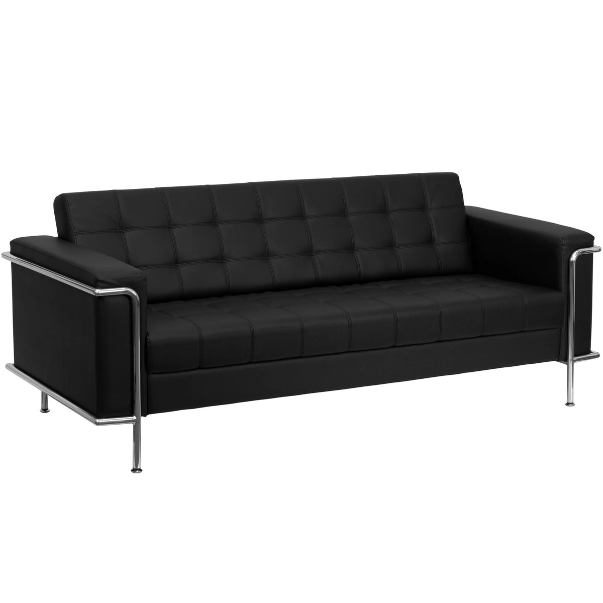 Flash Furniture ZB-LESLEY-8090-SOFA-BK-GG Sofa, 81" Wide, Black - Default Title
