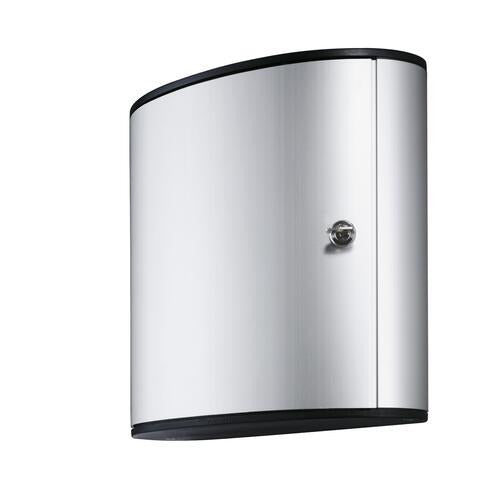 Durable Aluminum Key Cabinet, 4 5/8" x 11 3/4", Silver