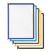 Durable 566600 Plastic Sized Panels, 8 1/2" x 11", Assorted, 5/Pack - Default Title