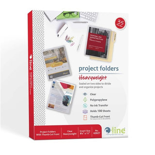 C-Line Products 62627 Polypropylene Folder, 100 Sheets, Clear, 35/Box - Default Title