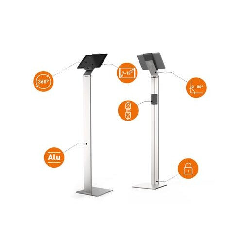 Durable 893223 Metal Tablet Holder, 10 5/8" Wide, Silver