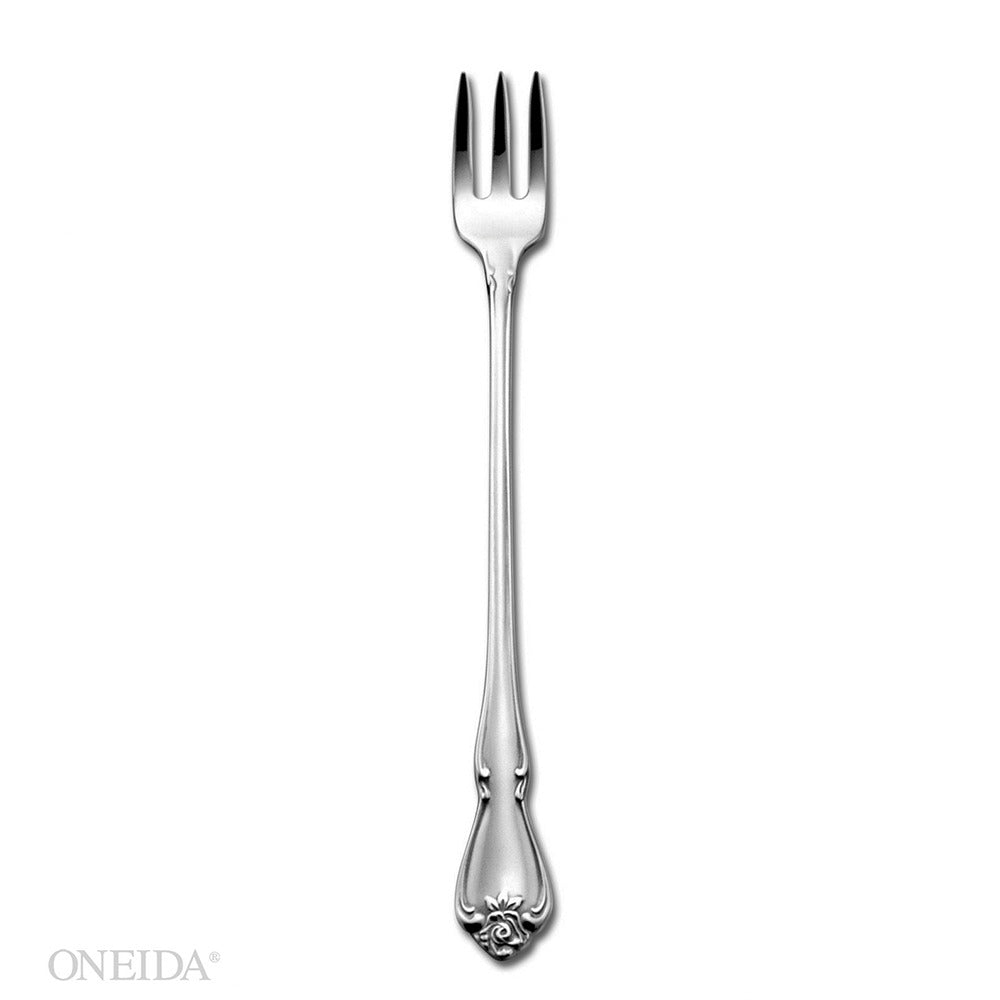 Oneida Arbor Rose Stainless Steel Cocktail Fork, Silver - 6 1/8" / 36/Case