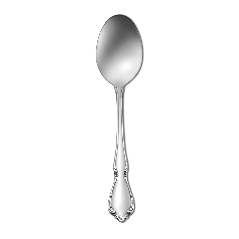 Oneida Chateau Stainless Steel Fork, Silver - 6 3/4" Oval Bowl Soup Dessert Spoon 36/Case