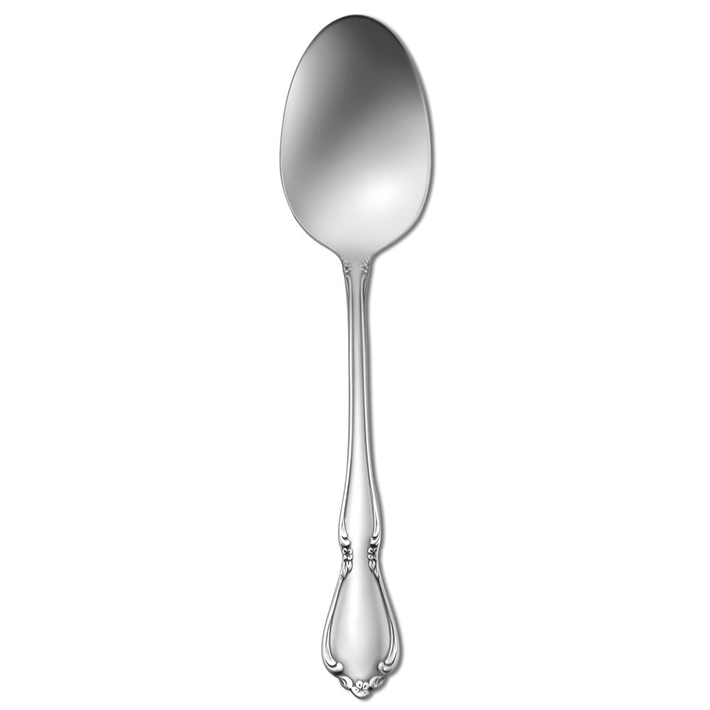 Oneida Chateau Stainless Steel Fork, Silver - 8 1/4" Tablespoon Serving Spoon 12/Case