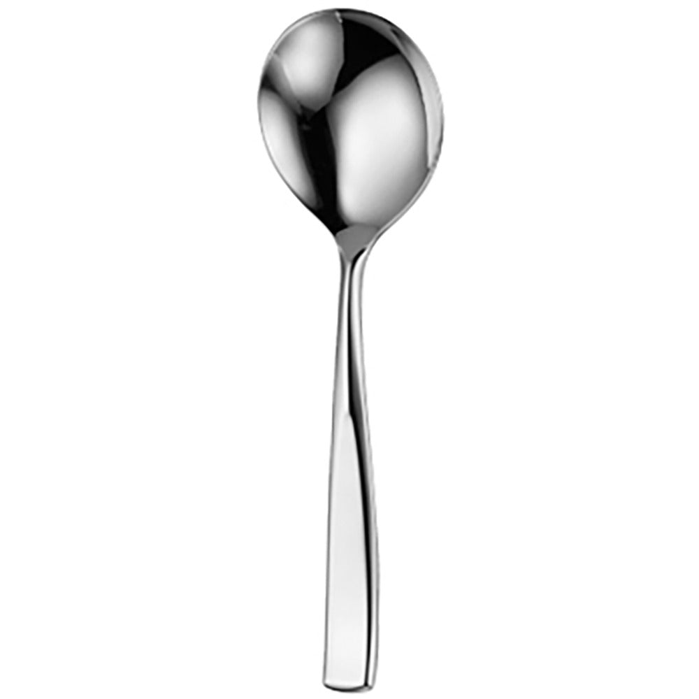 Oneida Tidal Stainless Steel Dessert Fork, Silver, 12/Case - 6 7/8" Round Bowl Soup Spoon