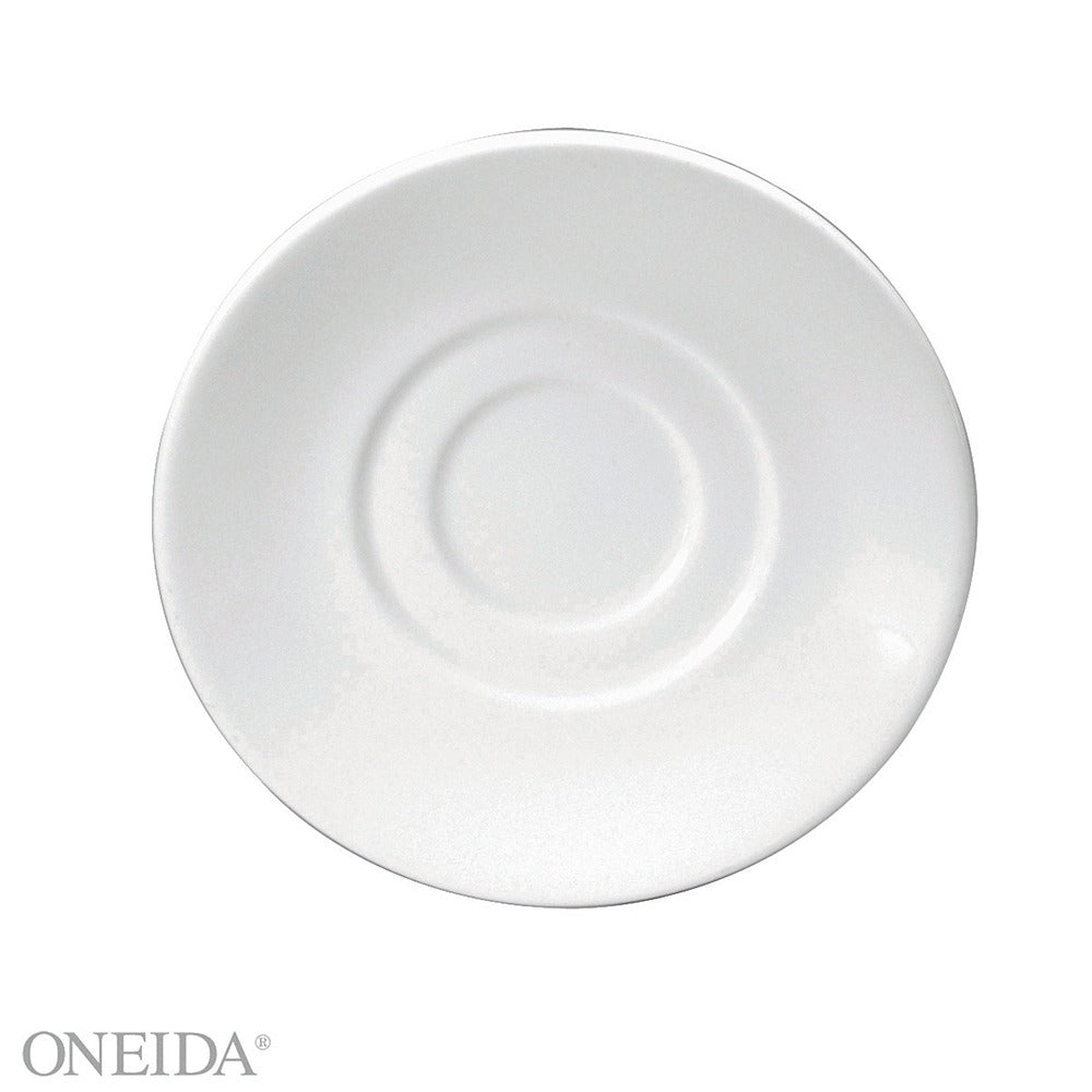 Oneida F1130000500 Gemini Bone China Saucer, 6 1/4" Diameter, White, 36/Case - Default Title