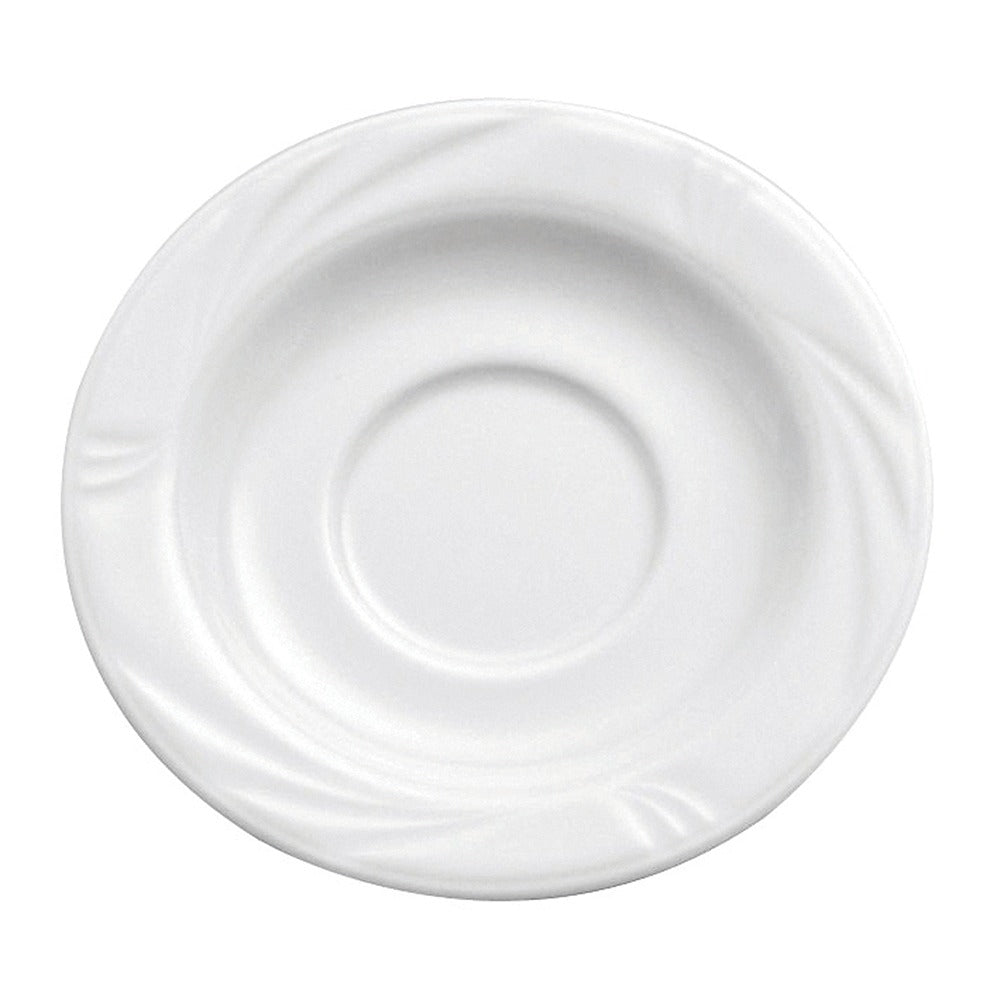 Buffalo R4510000501 Arcadia Porcelain Saucer, 5 5/8" Diameter, White, 36/Case - Default Title