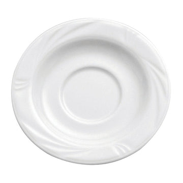 Buffalo R4510000501 Arcadia Porcelain Saucer, 5 5/8" Diameter, White, 36/Case - Default Title
