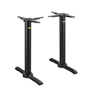 FLAT Tech Table Base Set, 5" x 22", Black, 2/Set - Cast Iron Bar Height