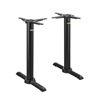 FLAT Tech Cast Iron Table Base Set, 22" x 22", Black, 2/Set - 28 3/8"