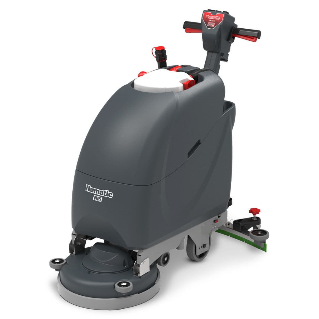 NaceCare Solutions Floor Scrubber, 22" x 37", Gray - 1120/100 2 Batteries