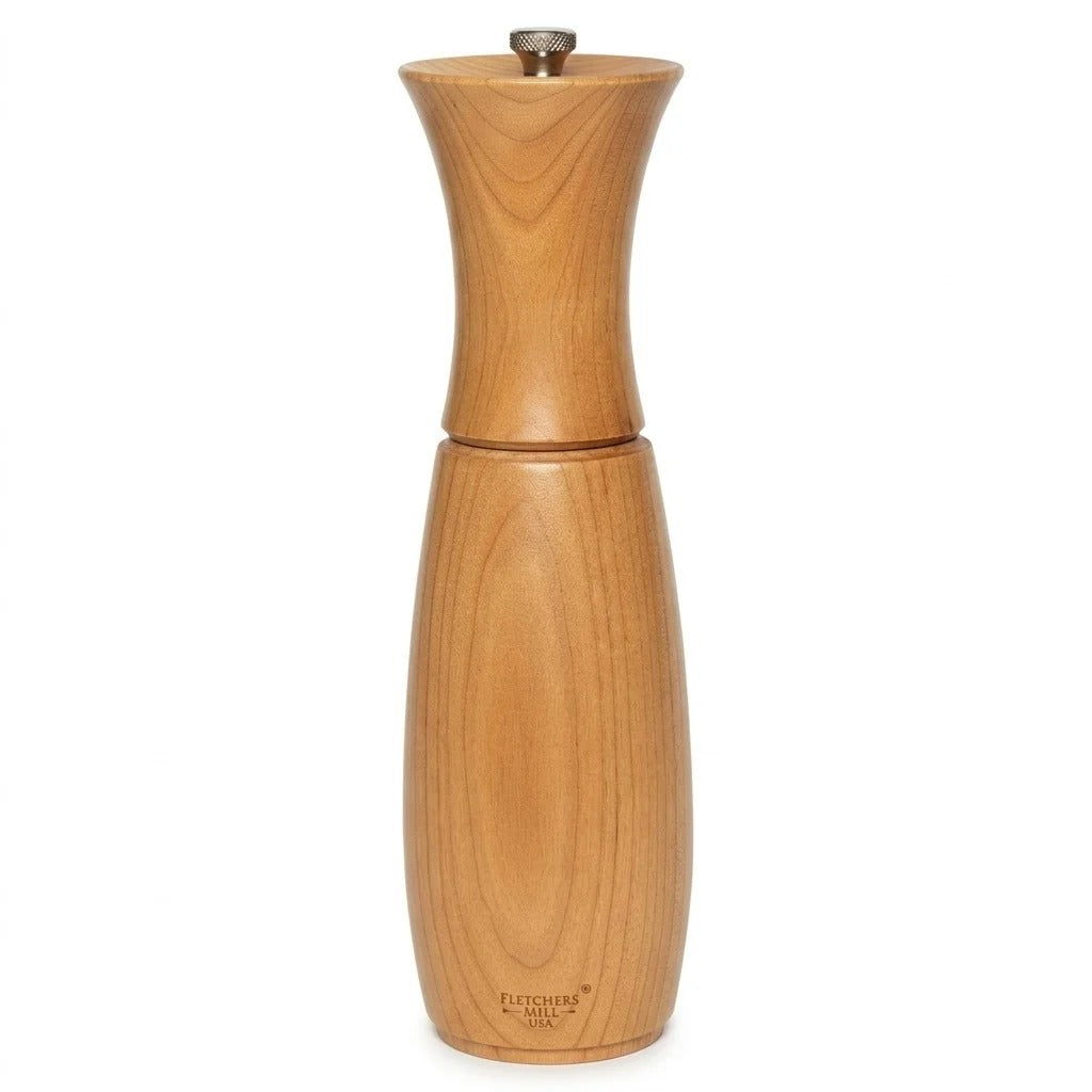 Fletchers' Mill Border Grill Wood Salt Mill, 8" High - Cherry