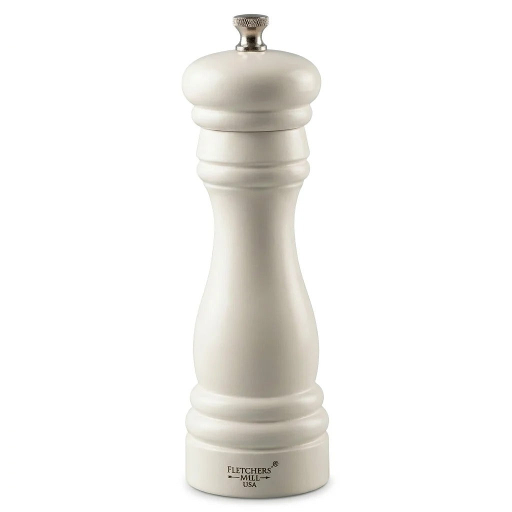 Fletchers' Mill Federal Wood Pepper Mill, 6" High - White