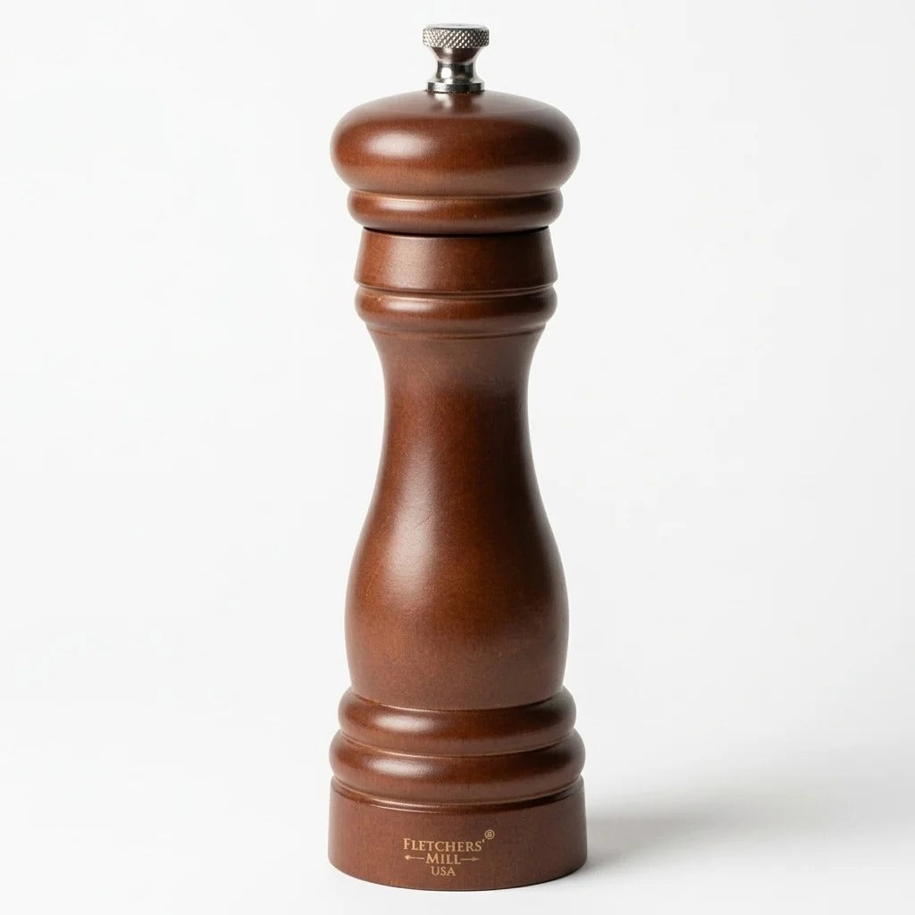 Fletchers' Mill Federal Wood Salt Mill, 6" High - Walnut Stain