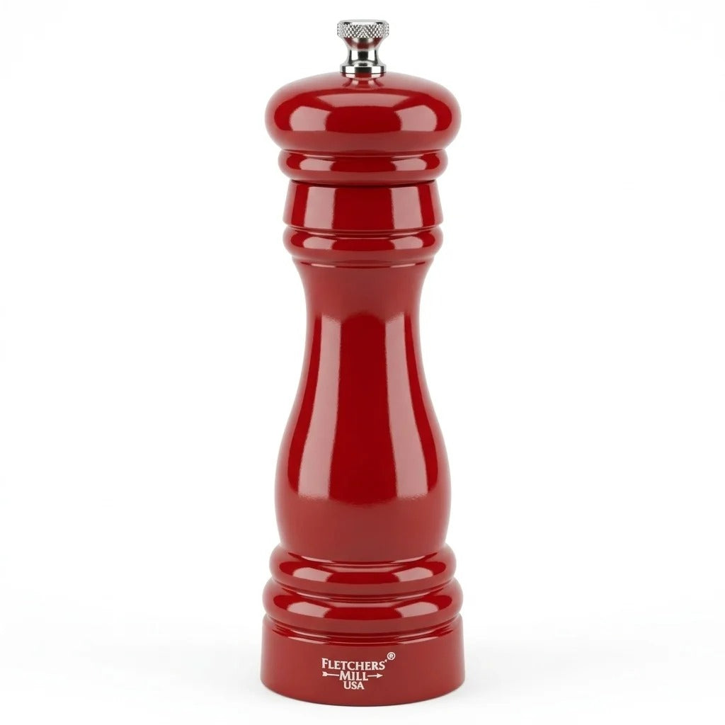Fletchers' Mill Federal Wood Salt Mill, 6" High - Cinnabar