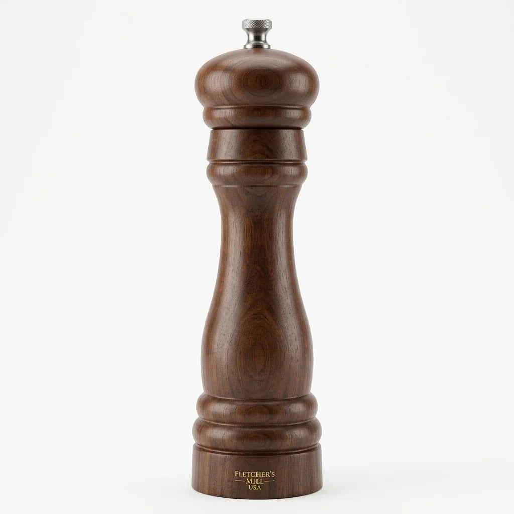 Fletchers' Mill Federal Wood Pepper Mill, 8" High - Walnut Stain