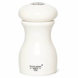 Fletchers' Mill MAR04SS24 Fletchers’ Mill Marsala Wood Salt Shaker, 4" High, White - Default Title