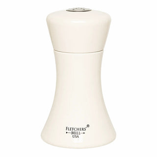Fletchers' Mill SIE04SS24 Sierra Wood Salt Shaker, 4" High, White - Default Title
