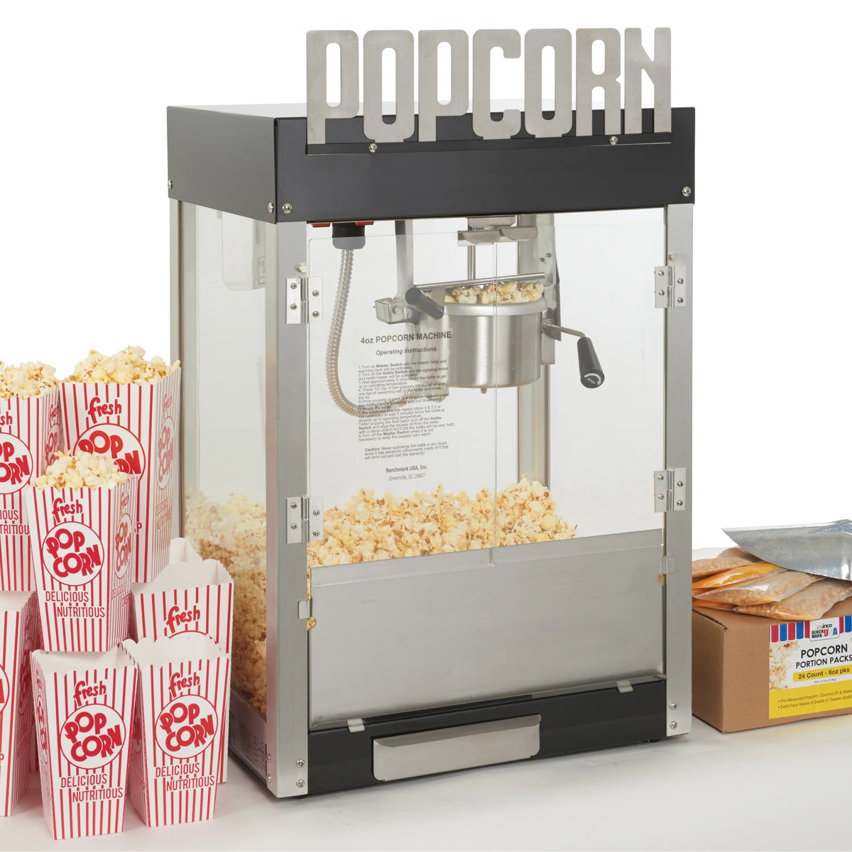 Benchmark USA 11065 Popcorn Machine, 20" Wide, 120V - photo 3
